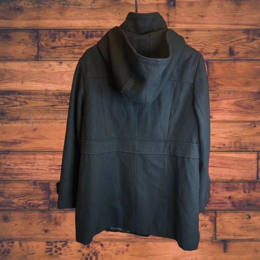XXL Kenneth Cole‎ New York Black Wool Blend Coat